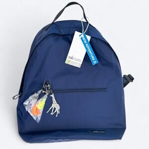 Sakroots NEW Windemere Navy Blue Nylon Laptop Backpack Lightweight Zippered
